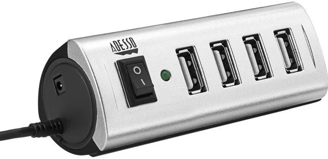 Alt view image 12 of 13 - Adesso AUH-2040 4-Port USB 2.0 Hub