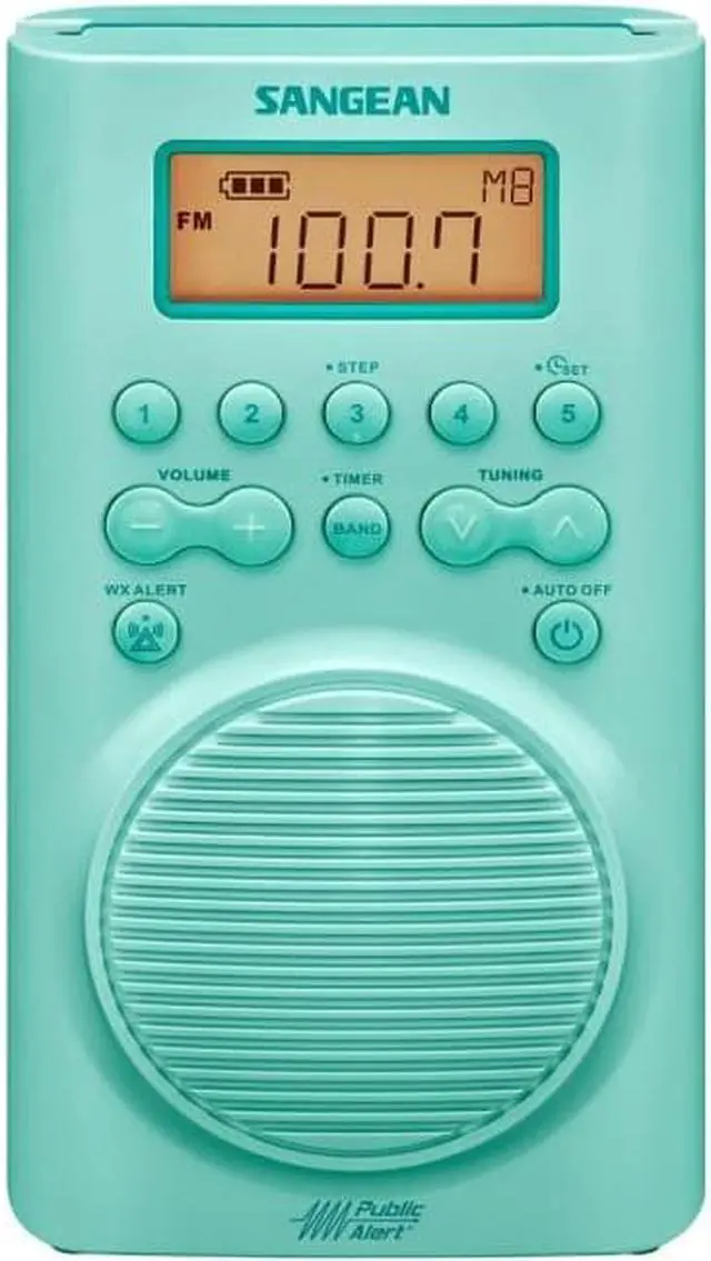 Alt view image 3 of 11 - Sangean H205TQ FM & AM Weather Alert Waterproof Shower Radio - 6.14 x 4 x 9.75