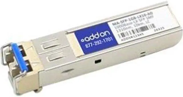 Main image of AddOn Meraki MA-SFP-1GB-LX10 Compatible SFP Transceiver - SFP (mini-GBIC) t (it may take up to 15 days to be received)