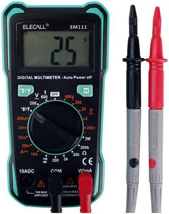 Main image of ELECALL EM111 Digital Multimeter Mini type Temperature resistance test RMS value High precision tester meter