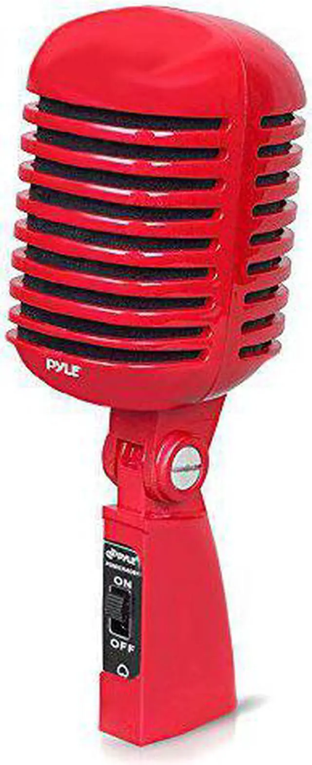 Main image of Pyle Pro PDMICR42R Classic Retro Vintage-Style Dynamic Vocal Microphone (Red)