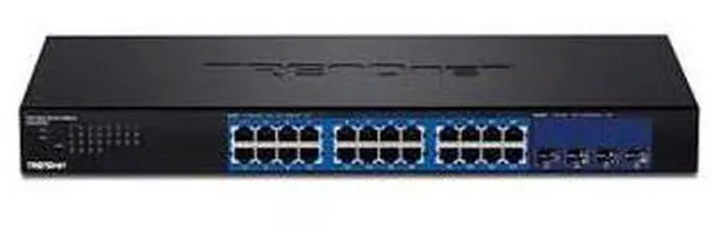 Alt view image 4 of 20 - TRENDnet 28-Port Web Smart Switch, 24 x Gigabit Ports, 4 x 10G SFP+ Slots, High Speed Network Uplinks, 128 Gbps Switching Capacity, Network Ethernet Switch, 1U Rack Mountable, Black, TEG-30284