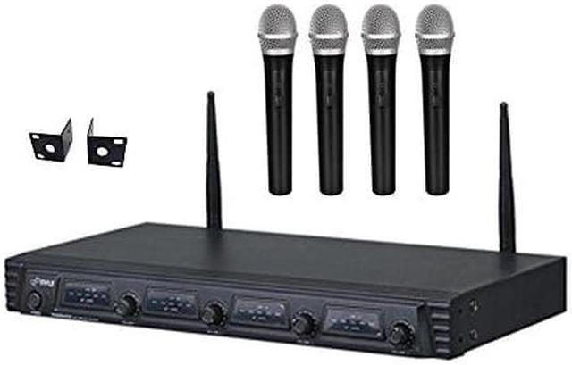 Pyle PDWM4520 UHF Quad Channel Fixed Frequency Wireless Microphone