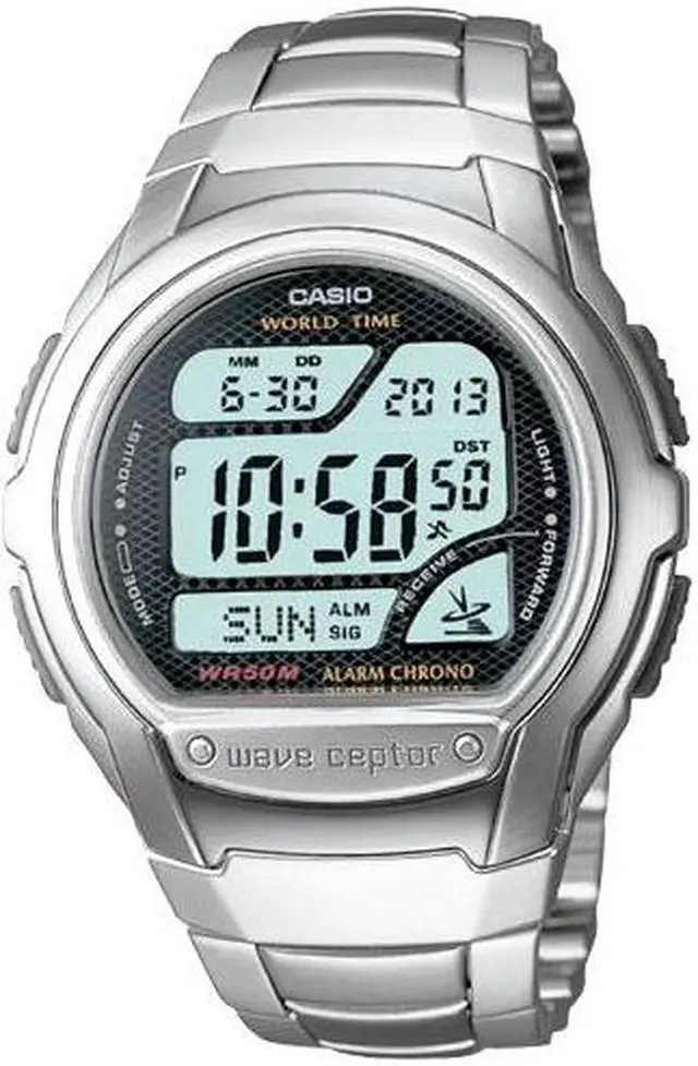 Alt view image 3 of 9 - CASIO WV58DA-1AV Atomic Digital Watch Silver
