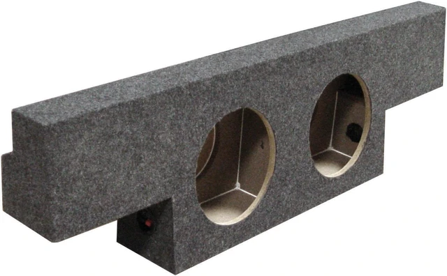 Alt view image 8 of 10 - Qpower QGMC102004 Empty Woofer Enclosure Dual 10" 'T' Shape Crew Cab