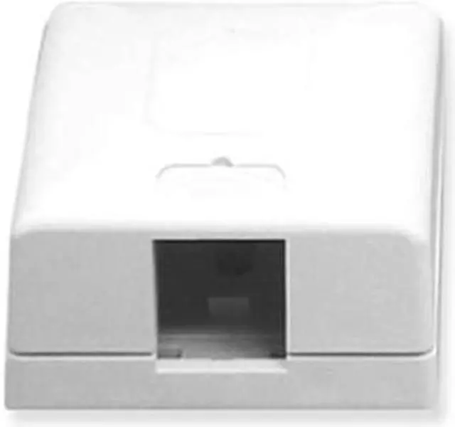 Alt view image 2 of 5 - SURFACE MOUNT BOX- ELITE- 1-PORT- WHITE