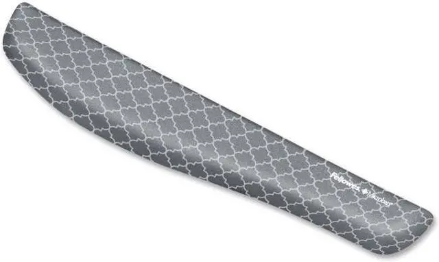 Alt view image 9 of 20 - Fellowes 9549801 PlushTouch Keyboard Wrist Rest with Microban - Gray Lattice