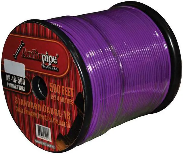 Main image of NIPPON AP18500PL (PW18) AUDIOPIPE 18GA WIRE 500' PURPLE