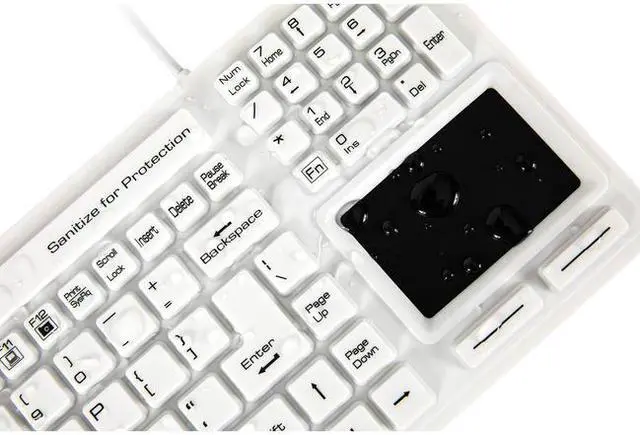 Alt view image 2 of 4 - Wetkeys Sanitype Touchpad Plus Hygienic Medical Keyboard (USB) (White)