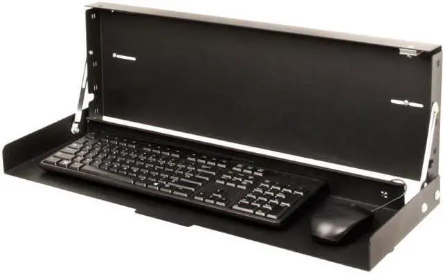 Alt view image 2 of 3 - Rack Solutions 104-2795 Full Keyboard Wallmount - Black