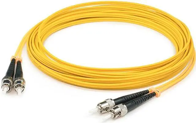 Main image of THIS IS A 2M ST (MALE) TO ST (MALE) YELLOW DUPLEX RISER-RATED FIBER PATCH CABLE.
