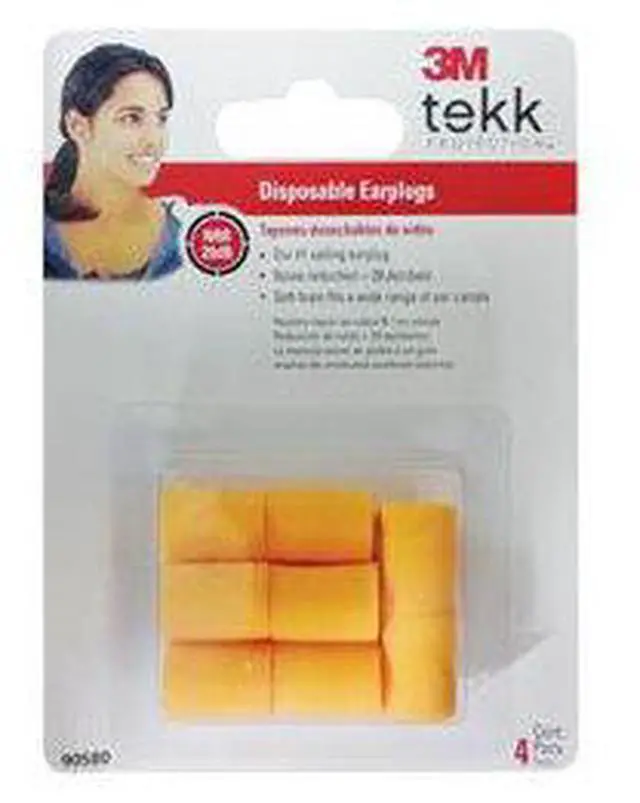 Alt view image 2 of 10 - 3M 90580 Disposable Ear Plugs with Case - 4 Pair