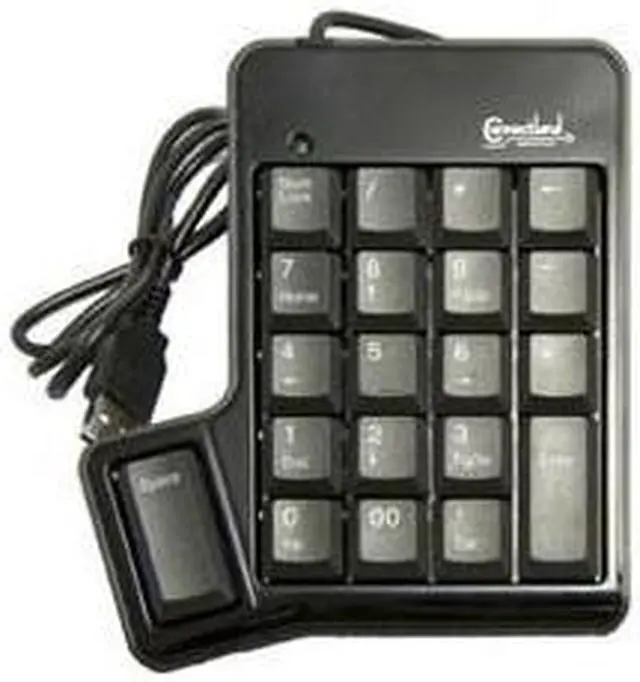 Alt view image 4 of 5 - SYBA Wired USB 2.0 Numeric Keypad 18 Keys for Notebook Laptops - CL-USB-NUMSPC