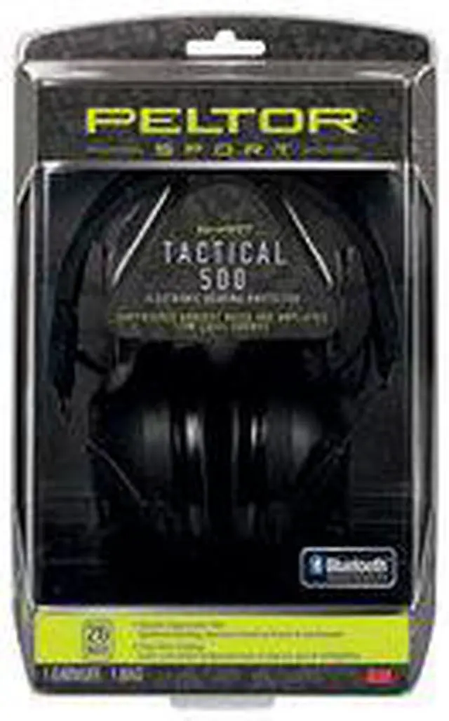 Main image of Peltor Sport Tactical 500 Electronic Hearing Protection Ear Muffs, 26dB NRR, Blu