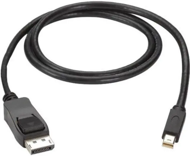 Alt view image 4 of 7 - Black Box ENVMDPDP-0006-MM 6 Foot Mini-DisplayPort to DisplayPort Cable, Male/Male, 6-ft. (1.8-m), Black