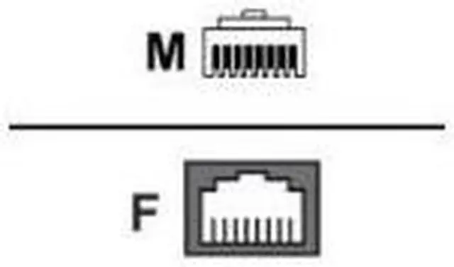 Alt view image 3 of 10 - Perle DBA0031C 8pck RJ-45M to RJ-45F Sun/Cisco Crossover Adapter for IOLAN SCSC