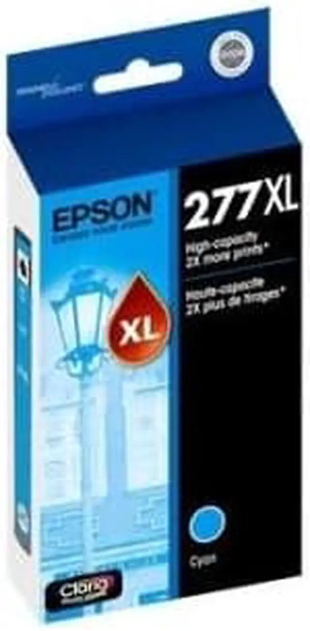 Alt view image 3 of 6 - Epson T277XL220S Durabrite Ultra High-Capacity Ink Cartridge, Cyan - Extra Large