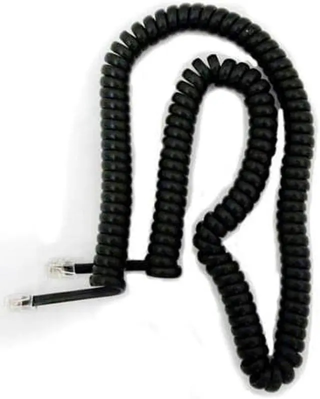 Alt view image 2 of 2 - Cablesys 0BK GCHA444012-FBK / 12' BLACK Handset Cord