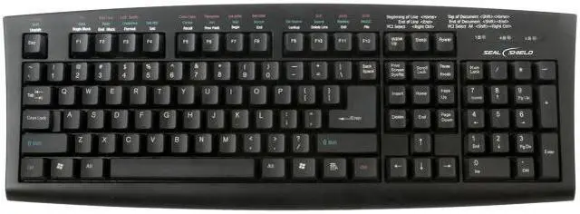 Main image of SEAL SHIELD SSKSVMM107 WASHABLE MEDITECH MAGIC MEDICAL GRADE KEYBOARD - DISHWASHER SAFE (BLACK)(USB)