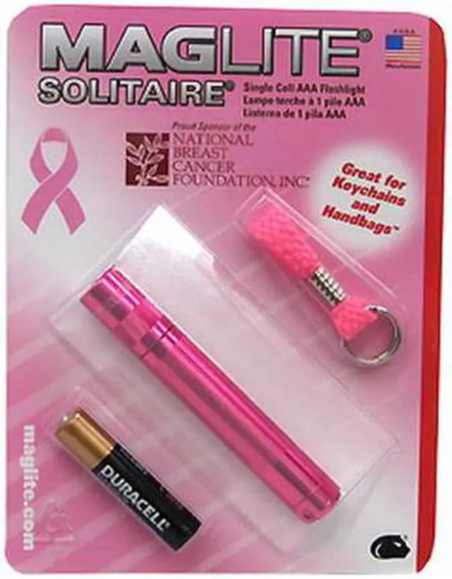 Main image of MAGLITE K3AMW6 MAGLITE Incandescent 1-Cell AAA Solitaire Flashlight NBCF Pink