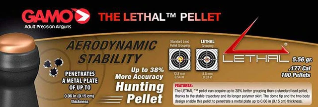 Alt view image 5 of 7 - GAMO 632274054 Gamo Lethal Pellets .177 100 Count