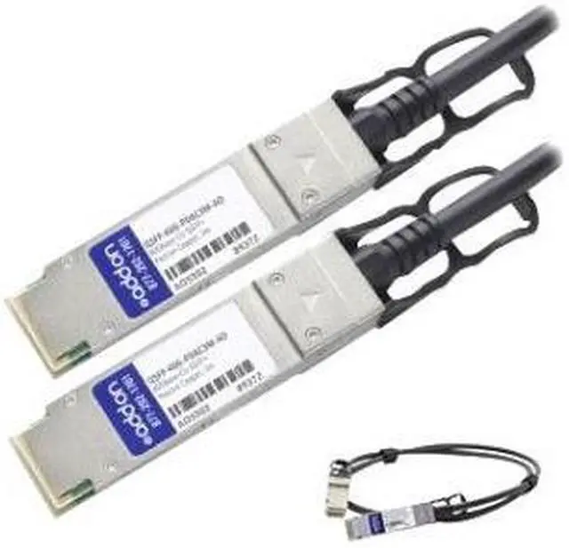 Main image of AddOn QSFP-40G-PDAC3M-AO 9.84 ft. Cat Twinaxial Black Network Ethernet Cable