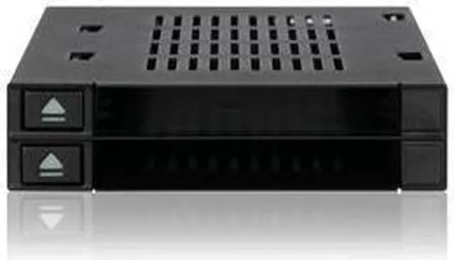 Main image of Icy Dock MB522SP-B | Dual 2X 2.5 SSD & HDD Dock Tool-Less Hot-Swap SATA / SAS Mobile Rack Enclosure for 3.5 Bay | flexiDock Series
