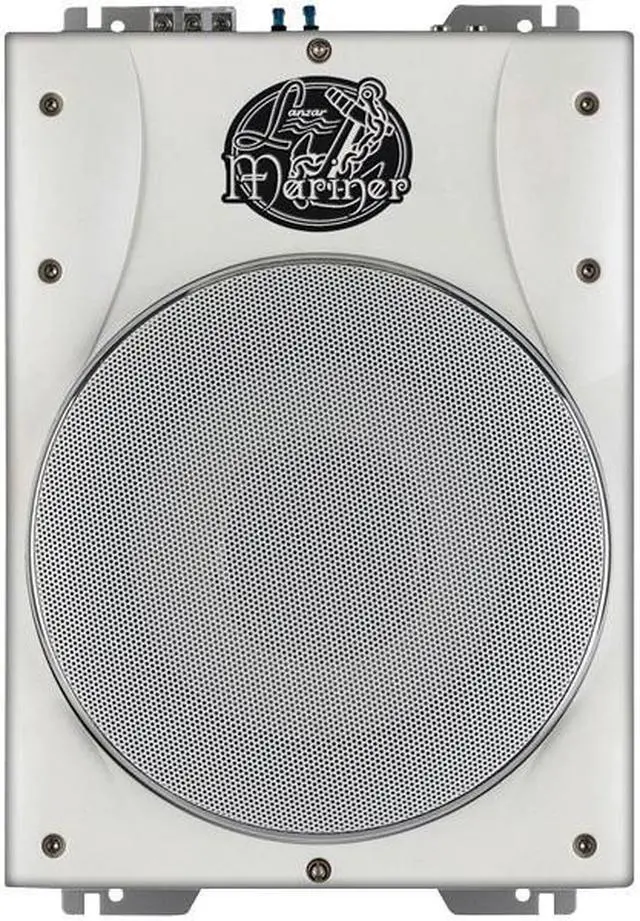 Alt view image 9 of 11 - Lanzar AQTB8 1000 Watt Slim Waterproof Amplified Marine Subwoofer System, White