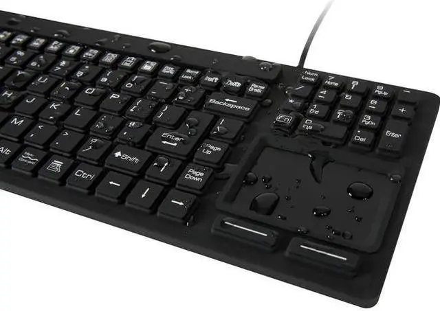 Alt view image 13 of 16 - WetKeys Professional Grade Waterproof Keyboard with Touchpad KBWKRC106T-BK Black USB Keyboard