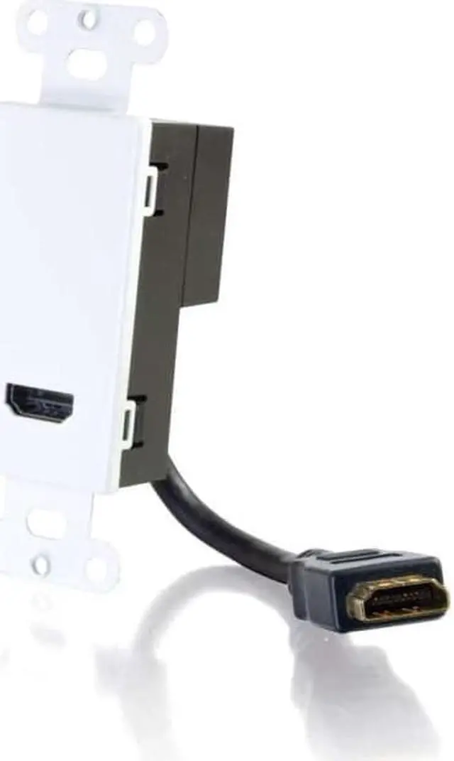 Alt view image 11 of 13 - C2G HDMI Pass Through Wall Plate - White