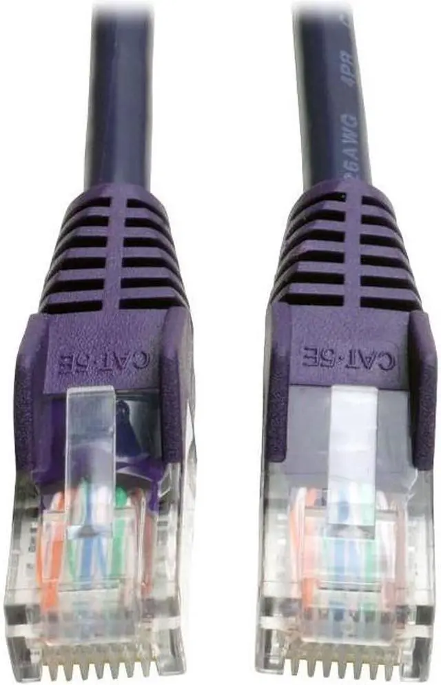 Alt view image 6 of 8 - TRIPP LITE N001-014-PU 14 ft. Cat 5/5E Purple Cat5e 350MHz Snagless Molded Patch Cable (RJ45 M/M) - Purple