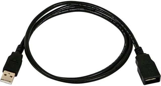 Alt view image 5 of 9 - Monoprice USB 2.0 Extension Cable - 3 Feet - Black | Type-A Male to USB Type-A Female, 28/24AWG, Gold Plated Connectors
