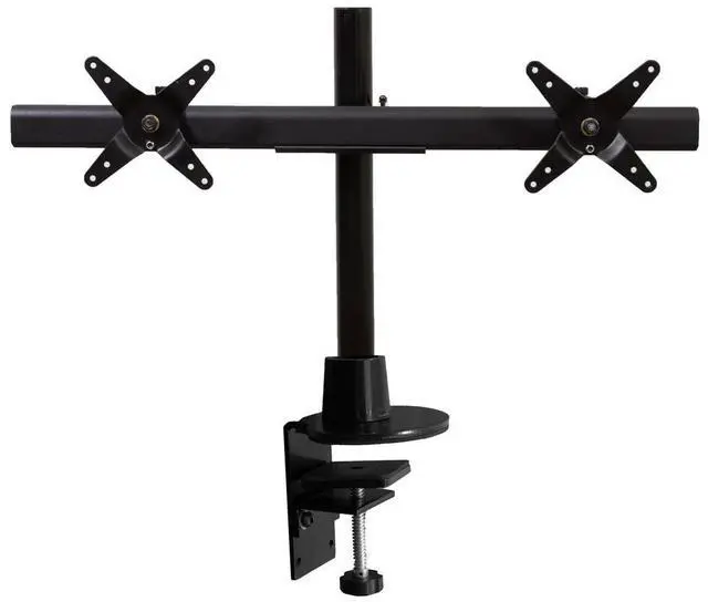 Alt view image 4 of 4 - Ergotech 100-C16-B02 Dual Lcd Monitor Desk Stand - 16 Inch Pole - Black - Clamp Mount - Dual