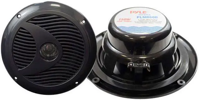 Alt view image 7 of 7 - 2) NEW PYLE PLMR60B 6.5" 150W Marine/Boat Dual Cone Waterproof Speakers PAIR