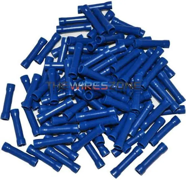 Alt view image 2 of 6 - Install Bay Bvbc Vinyl Butt Connector ,Blue; 16-14 Gauge; 100 Per Bag