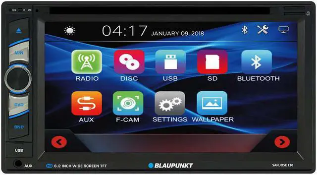 Alt view image 5 of 10 - BLAUPUNKT SANJOSE 120 Blaupunkt 6.2 D.Din Touchscreen AM/FM/DVD/BT