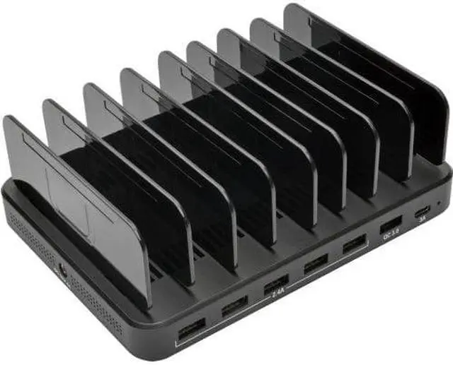 Alt view image 7 of 8 - TRIPP LITE - 7-PORT USB CHARGING STATION HUB QUICK CHARGE 3.0, USB-C, STORAGE