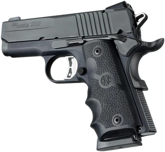 Main image of HOGUE 43000 Hogue Officers Model Rubber GripFinger Grooves Black