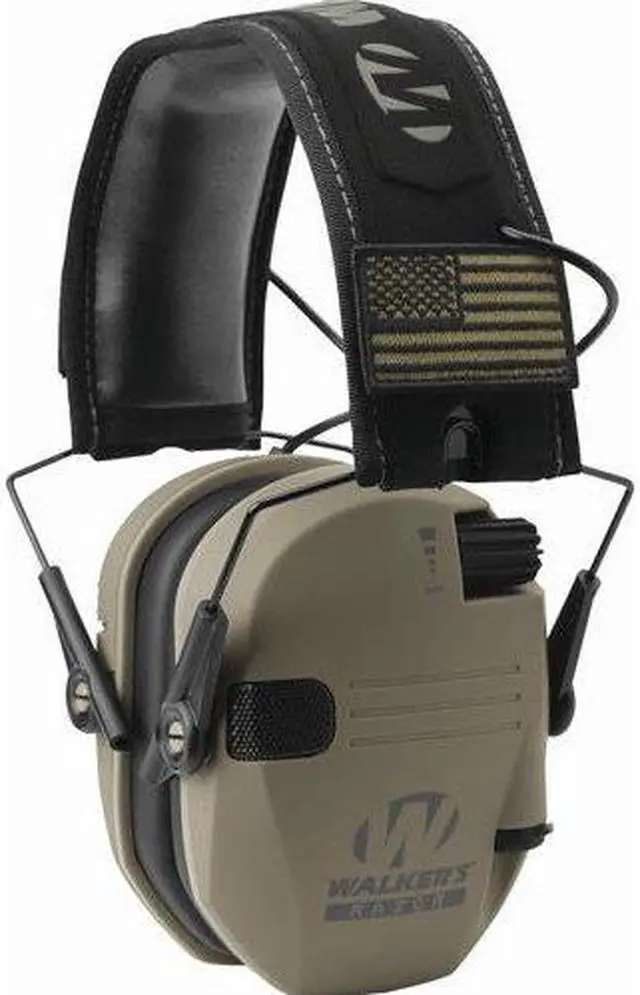 Alt view image 4 of 11 - Walker's Razor Patriot Electronic Earmuffs (NRR 23dB) Flat Dark Earth