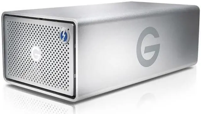 Alt view image 10 of 10 - G-Technology G-RAID 8TB USB 3.0 / 2 x Thunderbolt 2 Desktop External Hard Drive 0G04085 Silver