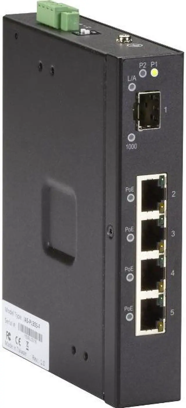 Main image of BLACK BOX LIE401A GIGABIT ETHERNET (1000-MBPS) EXTREME TEMPERATURE POE SWITCH - (4) 10/100/1000-MB