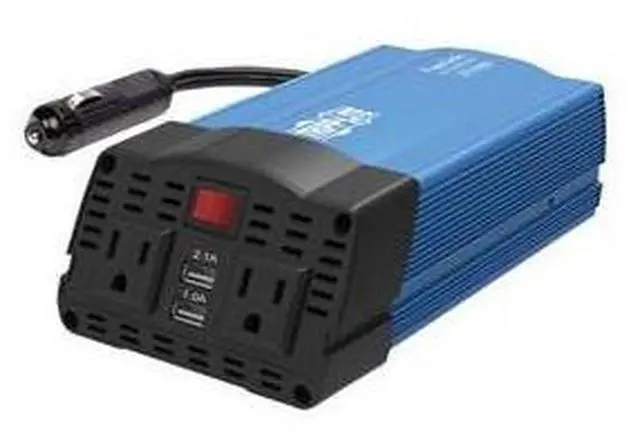 Alt view image 6 of 20 - Tripp Lite 375 Watts Car Power Inverter 2 Outlets 2-Port USB Charging AC to DC (PV375)