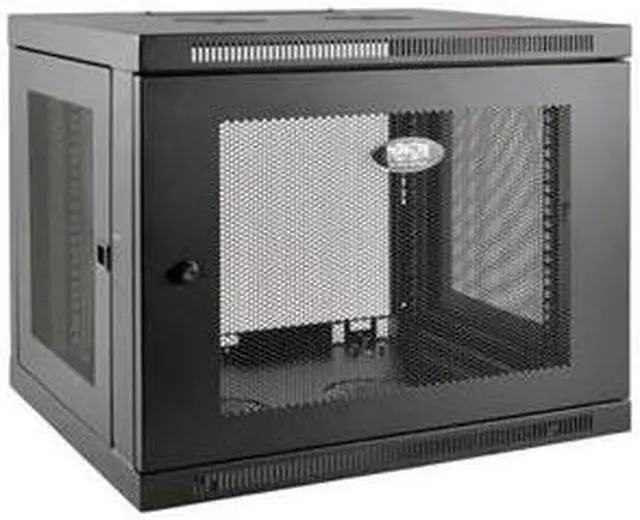 Alt view image 3 of 17 - Tripp Lite 9U Wall Mount Rack Enclosure Server Cabinet Low Profile Deep