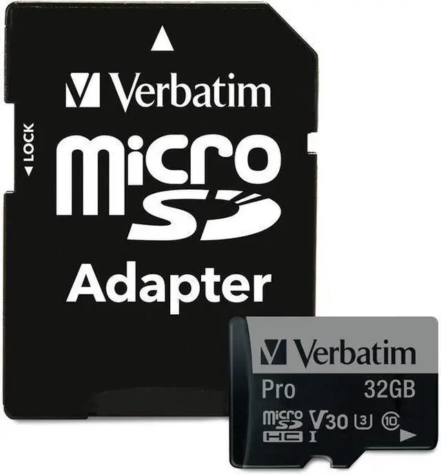 Alt view image 11 of 14 - Verbatim 32GB Pro 600X microSDHC Memory Card with Adapter, UHS-I U3 Class 10 - Class 10/UHS-I (U3) - 90 MB/s Read1 Pack - 600x Memory Speed