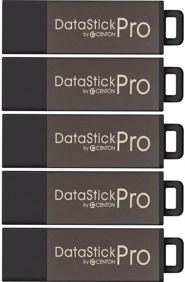 Alt view image 2 of 7 - Centon S1-U2P5-4-5B Mp Valuepack Usb 2.0 Datastick Pro Grey, 4Gb, 5Pack