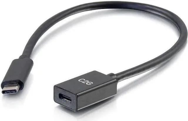 Alt view image 4 of 8 - C2G 28657 1FT USB-C TO C 3.1 (GEN 2) MALE TO FEMALE EXTENSION CABLE (10GBPS)