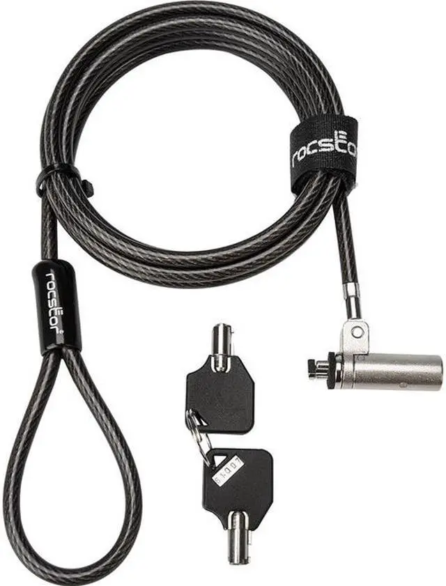 Alt view image 6 of 8 - Rocbolt R20 Slim Laptop Security Cable w/ Key Lock & 2 Keys 10mm Lock Head