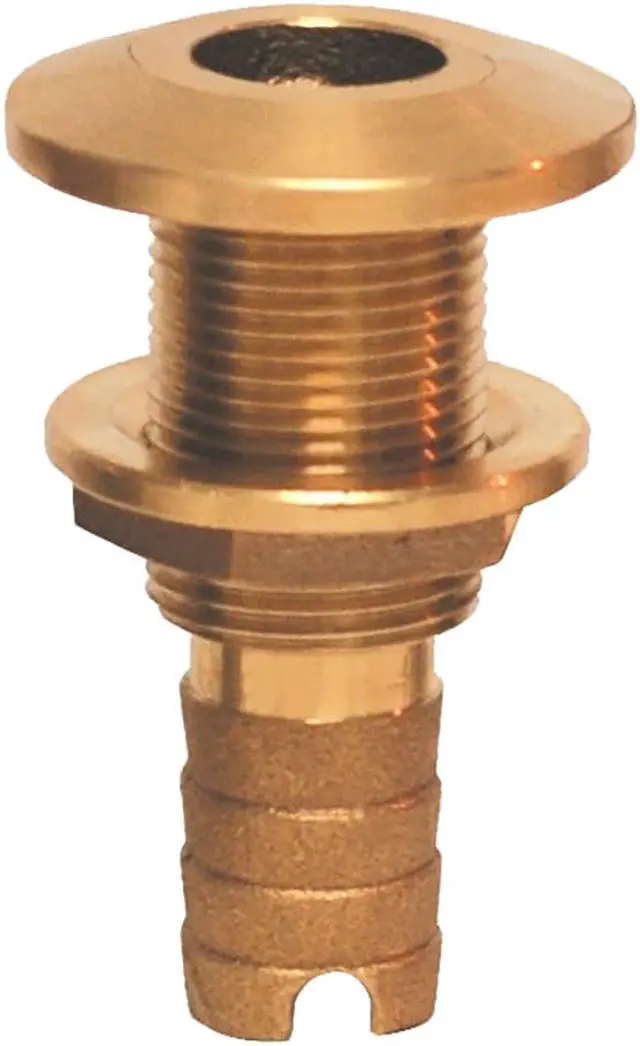 Alt view image 2 of 7 - Groco HTH-625 Bronze Thru-Hull Fitting W/ Nut 3/4-Inch Hose