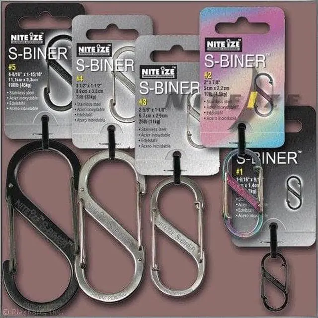 Alt view image 10 of 16 - Nite Ize SB4-03-11 Stainless S-Biner Versatile Carry Biner Size 4 Camping