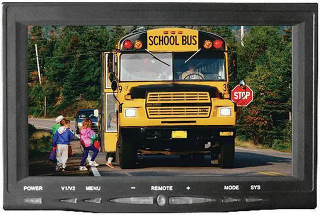 Main image of Pyle PLCM7700 7 Window Suction-Mount LCD Widescreen Monitor & Universal Mount Backup Color Camera with Distance-Scale